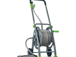 Geka Gartenschlauchwagen|Schlauchwagen mit 25 Schlauch Grau-Grün