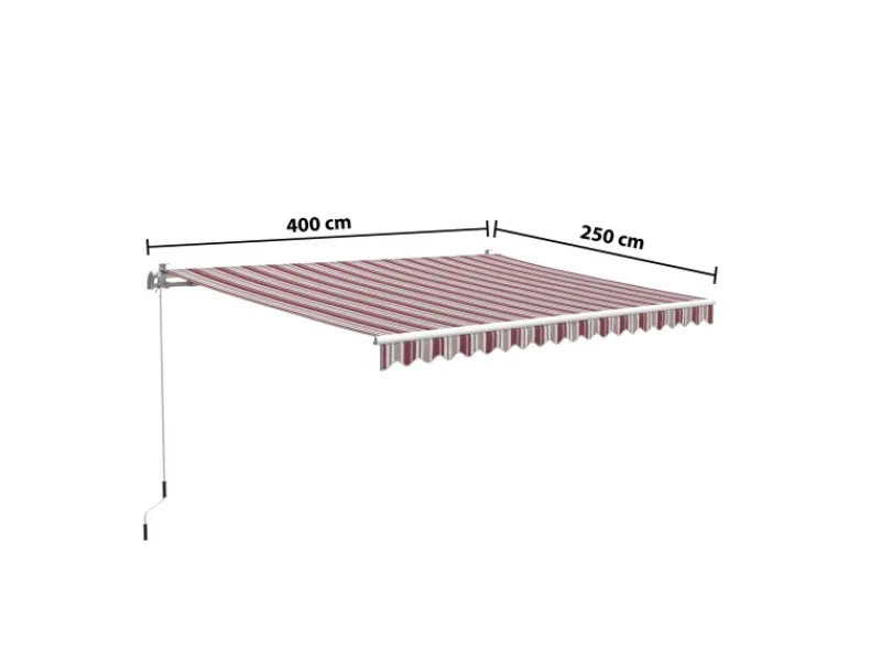 Gelenkarmmarkise Aventura 4x2,5m Bordeaux-* Hot