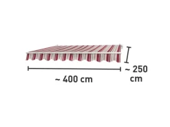 Gelenkarmmarkise Aventura 4x2,5m Bordeaux-* Hot