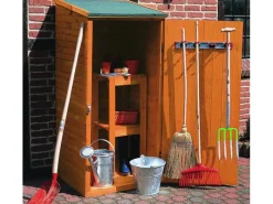 Promadino Gartenschränke|Geräteschrank Honigbraun 78 cm x 78 cm x 164 cm