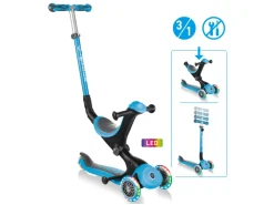 Globber Go-Up Deluxe Lights 3 in 1 Dreirad 120/80 mm ABEC 5 3-Rädrig Höhenverstellbar LED-Leuchtrollen Hell* Hot