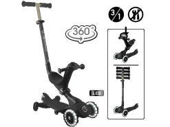 Globber Go-Up Deluxe Lights 360 3 in 1 Aufsitzrad Laufrad Scooter 3-Rädrig Verstellbar LED-Leuchtrollen* New