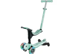 Fitnessgeräte|Globber Go-Up Sporty Lights 360 3in1 Aufsitzrad Laufrad Scooter 120/80mm 3-Rädrig Verstellbar LED-Rollen Mint