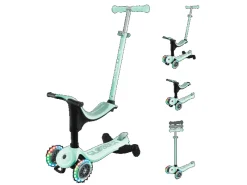 Fitnessgeräte|Globber Go-Up Sporty Lights 360 3in1 Aufsitzrad Laufrad Scooter 120/80mm 3-Rädrig Verstellbar LED-Rollen Mint