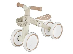 Globber Learning Bike  Aufsitzrad Lernrad 7 Zoll EVA-Bereifung 4-Rädrig Sattel Höhenverstellbar Taupe* Hot