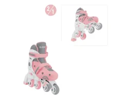 Globber Learning Skates 2in1 Inline- und Quad-Skates Kinder Verstellbar Gr.26-29 ABEC 9 Rollengröße 48x24 mm* New