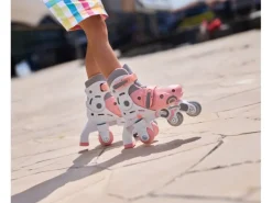 Globber Learning Skates 2in1 Inline- und Quad-Skates Kinder Verstellbar Gr.26-29 ABEC 9 Rollengröße 48x24 mm* New