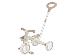Fitnessgeräte|Globber Learning Trike 3in1 Plus Dreirad und Laufrad für Kinder 8/7 Zoll TPR-Sattel Höhenverstellb Taupe