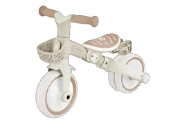 Fitnessgeräte|Globber Learning Trike 3in1 Plus Dreirad und Laufrad für Kinder 8/7 Zoll TPR-Sattel Höhenverstellb Taupe