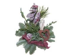 Grabgestecke|Grabschale mit Protea Topf Ø 15 cm Brombeere