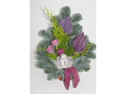 Grabgestecke|Grabschale Nobilis mit Engel Topf ca. 15 cm Brombeere