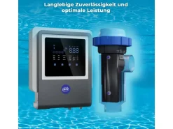 Gre Pooltechnik|3 in 1 Salzelektrolyseanlage für Pools bis zu 60 m³ Grau