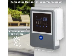 3 in 1 Salzelektrolyseanlage für Pools bis zu 40 m³ Grau*Gre New