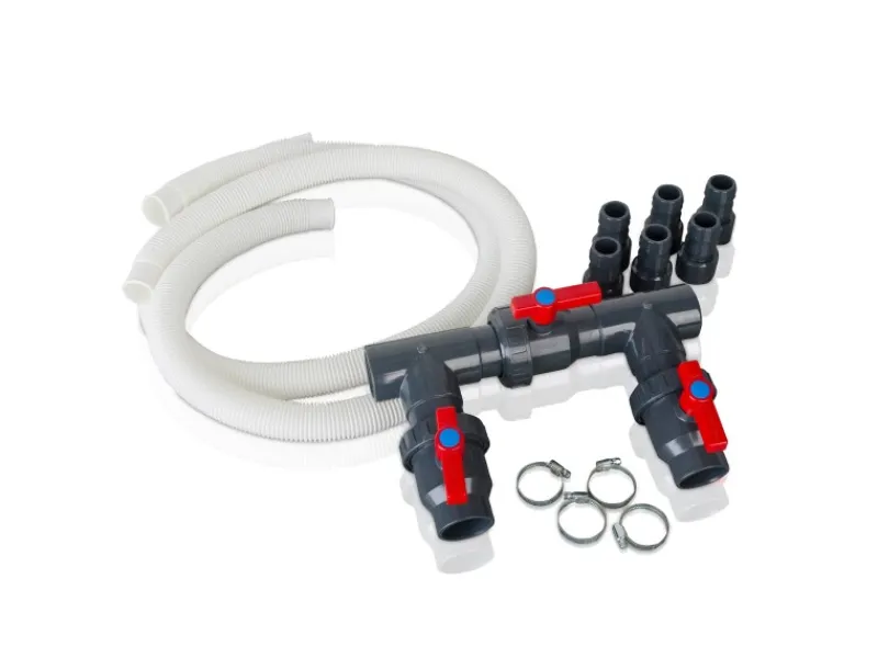 Gre Pooltechnik|Bypass-Kit für Wärmepumpen Elektrolyse und Solarheizungen Grau