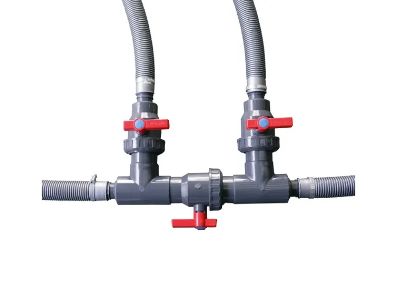 Gre Pooltechnik|Bypass-Kit für Wärmepumpen Elektrolyse und Solarheizungen Grau