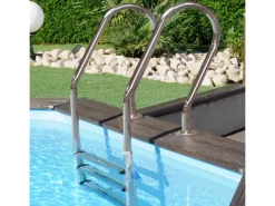 Echtholzpool Macadamia Oval 632 x 335 x 130 cm*Gre Outlet