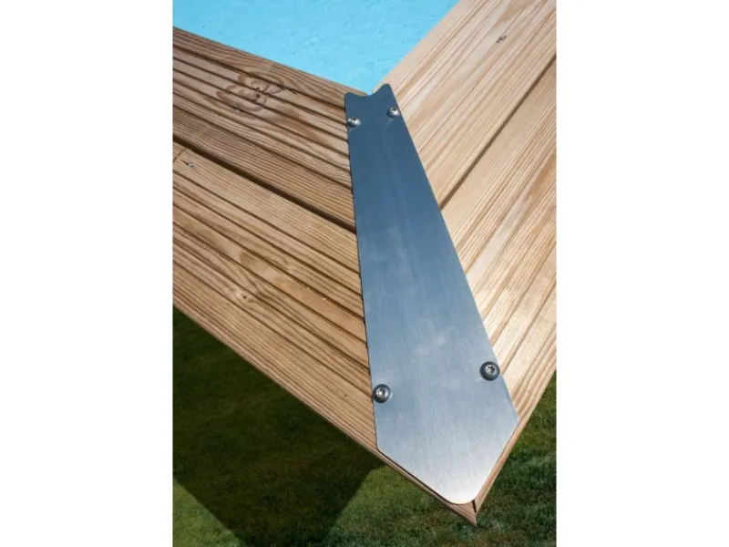 Echtholzpool Macadamia Oval 632 x 335 x 130 cm*Gre Outlet