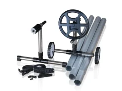 Planenaufroller aus Edelstahl mit Großen Räder bis zu 5,50 m*Gre