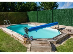 Planenaufroller aus Edelstahl mit Großen Räder bis zu 5,50 m*Gre