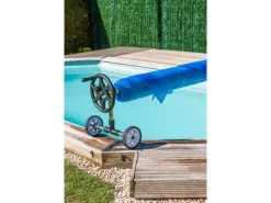 Planenaufroller aus Edelstahl mit Großen Räder bis zu 5,50 m*Gre