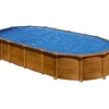 Pool Amazonia Oval mit Holzoptik 730 cm x 375 cm x 132 cm Holzfarben*Gre