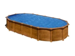 Pool Amazonia Oval mit Holzoptik 730 cm x 375 cm x 132 cm Holzfarben*Gre