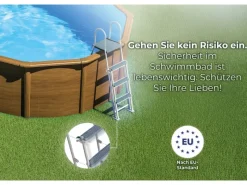 Pool Amazonia Oval mit Holzoptik 730 cm x 375 cm x 132 cm Holzfarben*Gre