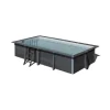 Gre Aufstellpools|Pool Avantgarde Rechteckig Composite mit LED 606 cm x 326 cm x 124 cm Braun