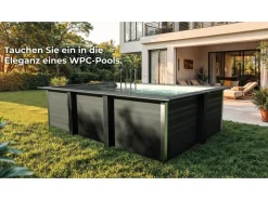 Gre Aufstellpools|Pool Avantgarde Rechteckig Composite mit LED 606 cm x 326 cm x 124 cm Braun