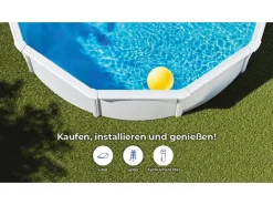 Gre Aufstellpools|Pool Abdeckung|Pool Bora Bora Oval Ø 300 cm x 120 cm Weiß