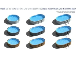 Gre Aufstellpools|Pool Abdeckung|Pool Bora Bora Oval Ø 300 cm x 120 cm Weiß