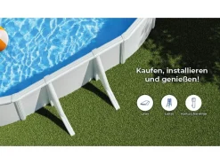 Pool Bora Bora Oval 500 cm x 300 cm x 120 cm Weiß*Gre Best