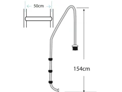 Poolleiter aus Edelstahl Standard für Eingelassene Stahlwandpools*Gre Online