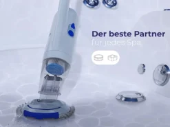 Gre Outdoor Whirlpools|Poolreinigung|Reiniger mit Batterie für Spas mit Patronenfilter Weiß