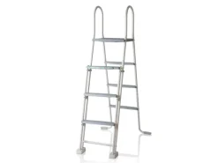 Gre Pooltechnik|Aufstellpools|Sicherheitsleiter 2 x 3 Stufen für Stahlwandbecken Edelstahl