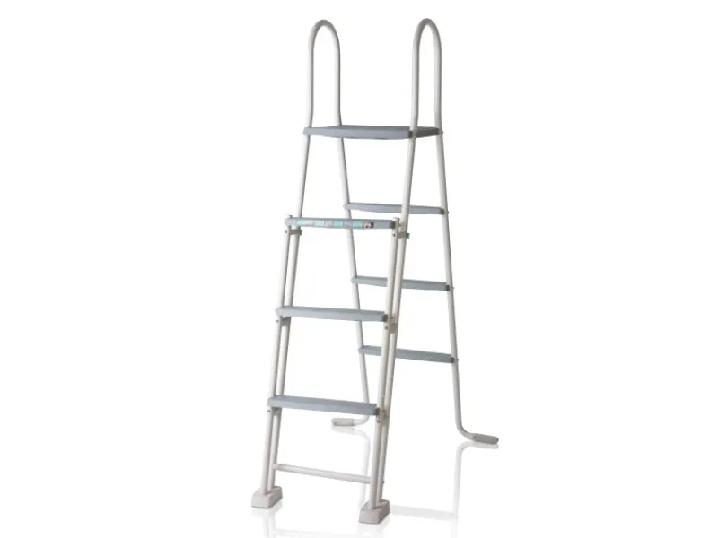 Gre Pooltechnik|Aufstellpools|Sicherheitsleiter 2 x 3 Stufen für Stahlwandbecken Edelstahl