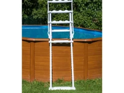 Sicherheitsleiter aus HDPE 2 X 4 Stufen Weiß*Gre Hot