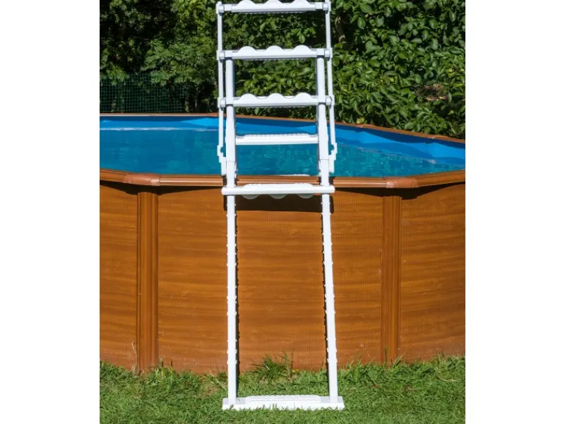 Sicherheitsleiter aus HDPE 2 X 4 Stufen Weiß*Gre Hot