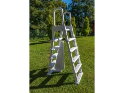 Sicherheitsleiter aus HDPE 2 X 4 Stufen Weiß*Gre Hot