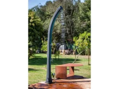 Solardusche aus Harz mit Fußwaschhahn 25 l Grau*Gre Discount