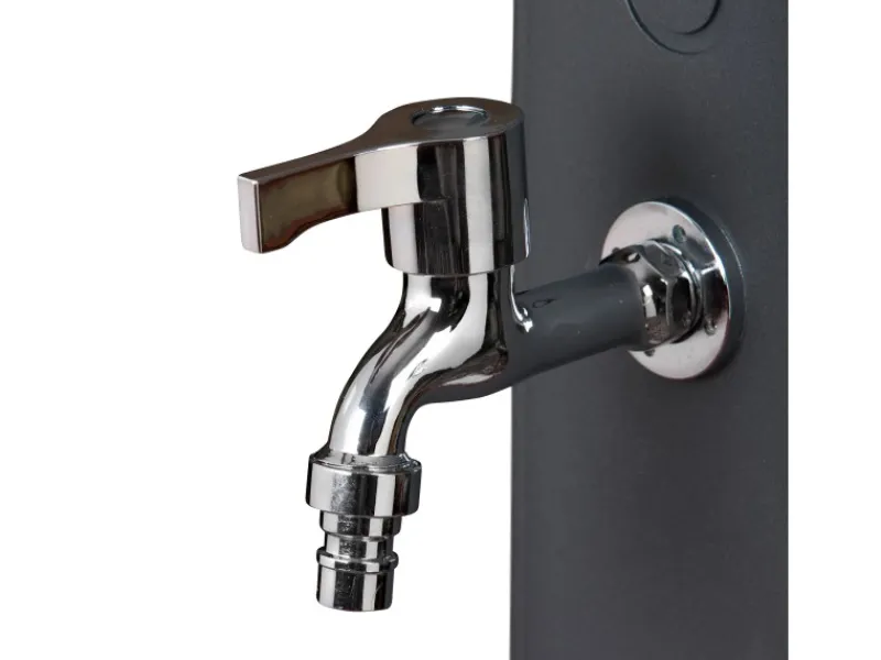 Solardusche aus Harz mit Fußhahn 19 l Grau*Gre Sale