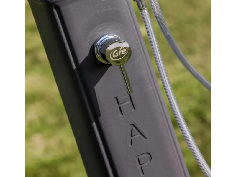 Solardusche aus Harz mit Fußhahn 19 l Grau*Gre Sale