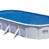 Gre Aufstellpools|Stahlwand-Pool Atlantis 800 cm x 470 cm x 132 cm Oval Weiß