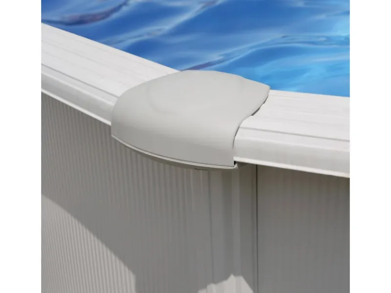 Stahlwand-Pool Atlantis 1.000 cm x 550 cm x 132 cm Oval Weiß*Gre Sale