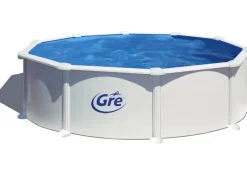 Gre Aufstellpools|Stahlwand-Pool Atlantis Ø 460 cm x 132 cm Rund Weiß