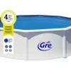 Gre Aufstellpools|Stahlwand-Pool Fidji Ø 460 cm x 120 cm Rund Weiß