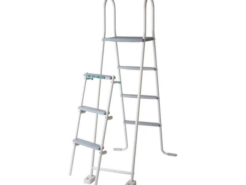 Stahlwand-Pool Haiti 610 cm x 375 cm x 132 cm Omega-System Oval Weiß*Gre Best