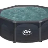 Gre Aufstellpools|Stahlwand-Pool Kea Ø 300 cm x 120 cm Rund Graphit