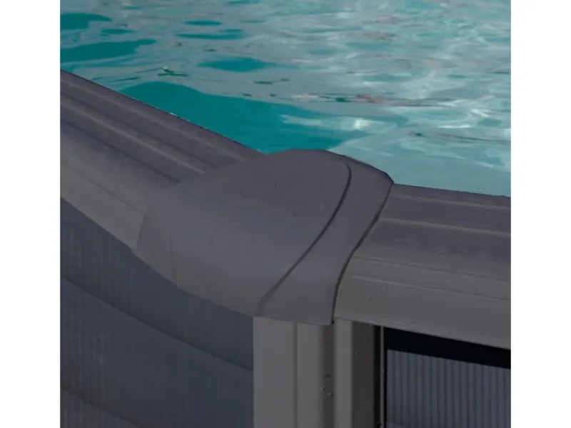 Gre Aufstellpools|Stahlwand-Pool Kea Ø 300 cm x 120 cm Rund Graphit