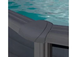 Gre Aufstellpools|Stahlwand-Pool Kea 610 cm x 375 cm x 120 cm Oval Graphit